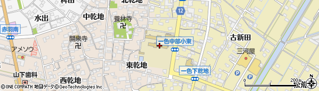 愛知県西尾市一色町一色乾地55周辺の地図