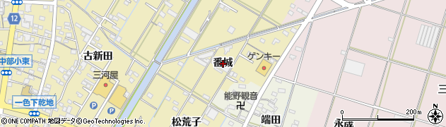 愛知県西尾市一色町一色（番城）周辺の地図