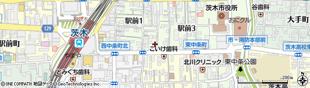 レンタサイクル駅リンくん　茨木店周辺の地図
