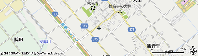 愛知県豊川市御津町上佐脇雨田周辺の地図