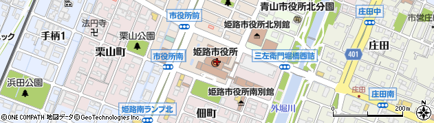 姫路市役所議会　事務局議事課議事担当周辺の地図