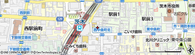 茨木市立　ＪＲ茨木駅東口自転車駐車場周辺の地図