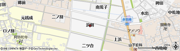 愛知県西尾市一色町赤羽（浜割）周辺の地図