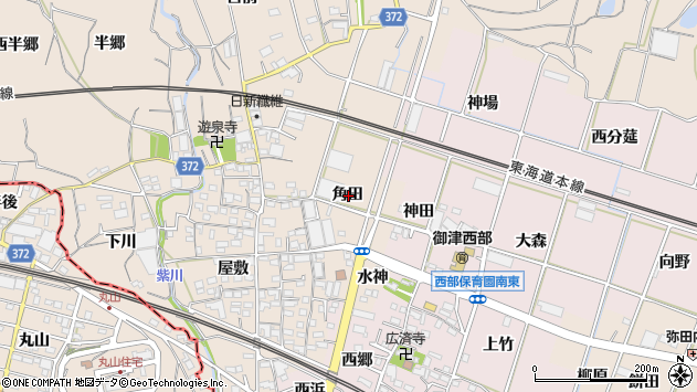 〒441-0316 愛知県豊川市御津町赤根西半郷の地図