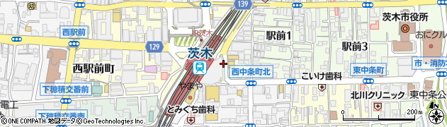 JR茨木東口周辺の地図