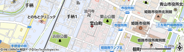 兵庫県姫路市栗山町周辺の地図