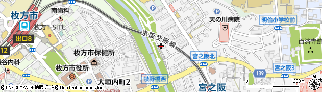 ジューキミシン大阪店お客様窓口営業所特約店周辺の地図