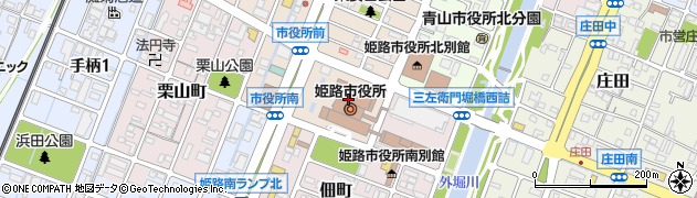 姫路市役所健康福祉局　こども政策課・放課後児童クラブ推進室周辺の地図