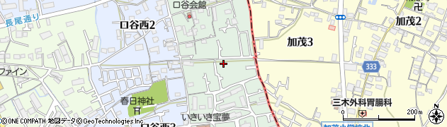 兵庫県宝塚市口谷東周辺の地図