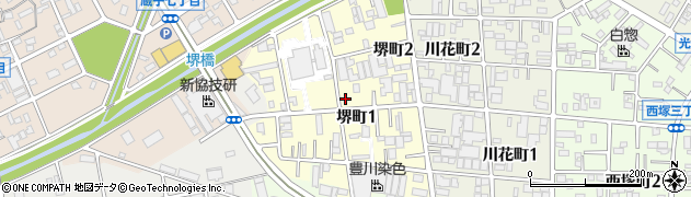 愛知県豊川市堺町周辺の地図