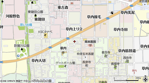 〒610-0311 京都府京田辺市草内の地図