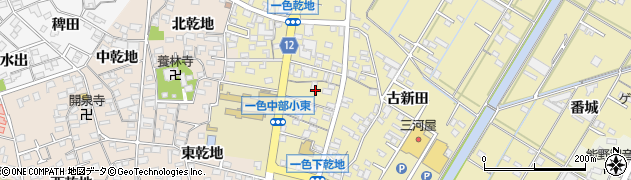 愛知県西尾市一色町一色（下乾地）周辺の地図