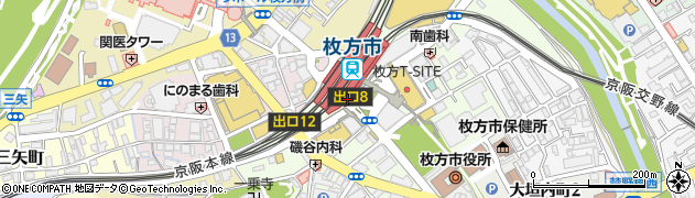 ジョフラン京阪百貨店　枚方店周辺の地図