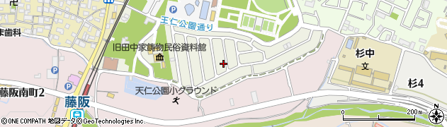 大阪府枚方市藤阪天神町周辺の地図