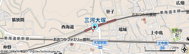 三河大塚駅周辺の地図