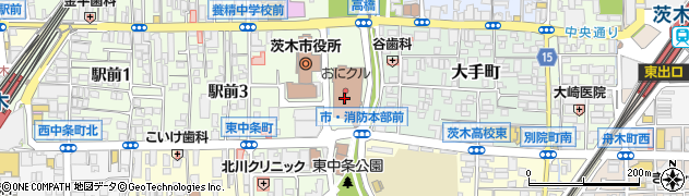 茨木市立おにクルぶっくぱーく周辺の地図