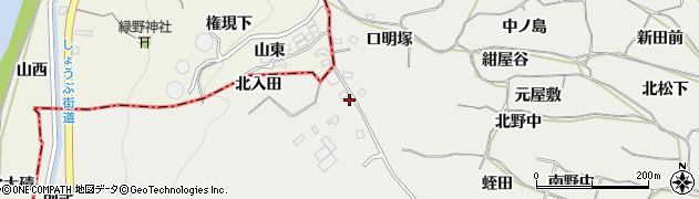 愛知県豊橋市石巻本町（北入田）周辺の地図