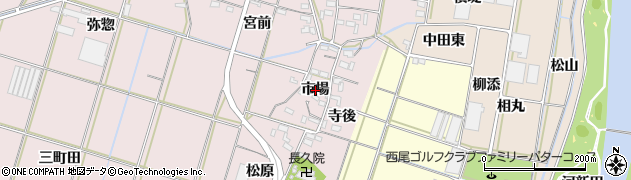 愛知県西尾市一色町池田（市場）周辺の地図