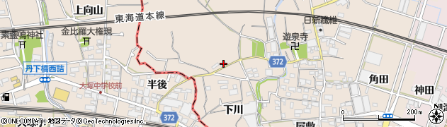愛知県豊川市御津町赤根半郷70周辺の地図