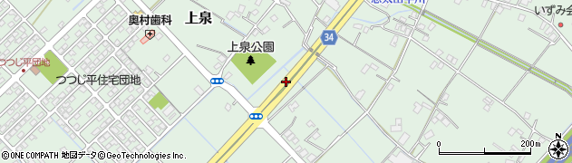 静岡県焼津市上泉周辺の地図