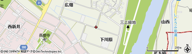 愛知県豊川市三上町内袋周辺の地図