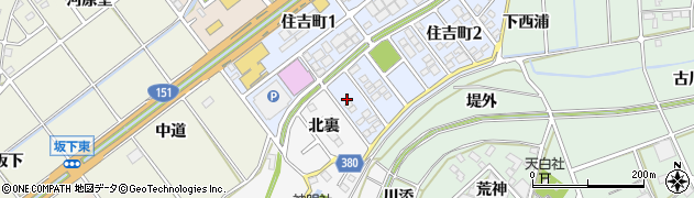 愛知県豊川市三谷原町住吉周辺の地図