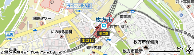 枚方市駅周辺の地図