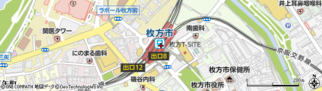枚方市駅周辺の地図