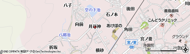 愛知県蒲郡市鹿島町井戸神周辺の地図