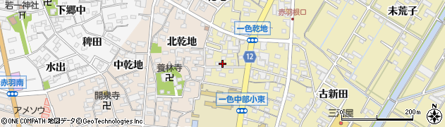愛知県西尾市一色町一色乾地75周辺の地図