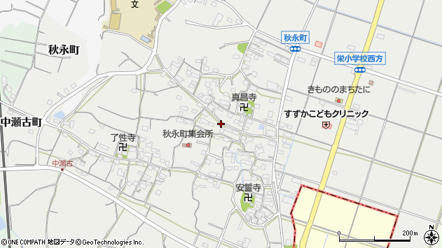 〒510-0258 三重県鈴鹿市秋永町の地図