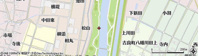 愛知県西尾市笹曽根町（川中島）周辺の地図