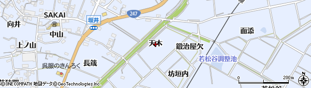 愛知県常滑市坂井（天木）周辺の地図