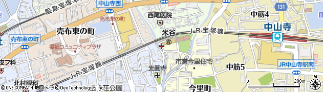 兵庫県宝塚市今里町1周辺の地図