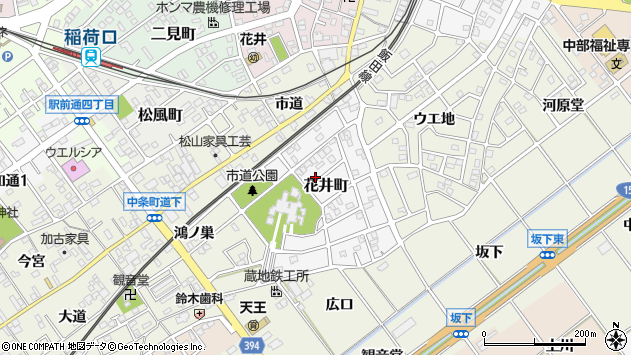 〒442-0816 愛知県豊川市花井町の地図