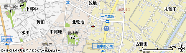 愛知県西尾市一色町一色乾地67周辺の地図