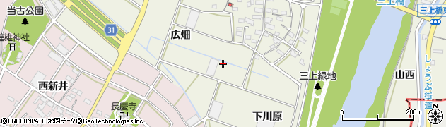 愛知県豊川市三上町（蜂ケ尻）周辺の地図