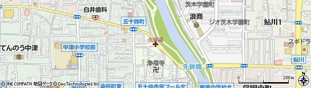 先鉾橋周辺の地図
