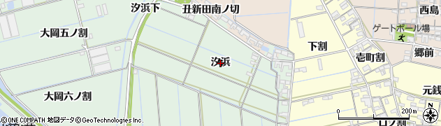 愛知県西尾市一色町細川（汐浜）周辺の地図