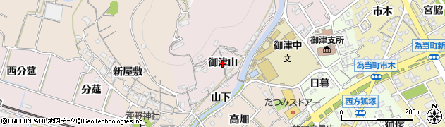 愛知県豊川市御津町広石（御津山）周辺の地図