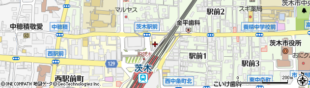 満マル JR茨木駅前店周辺の地図