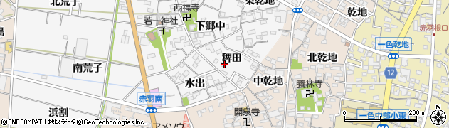 愛知県西尾市一色町赤羽稗田42周辺の地図
