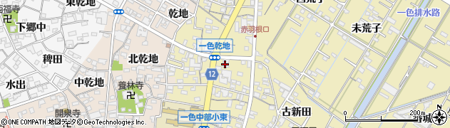 愛知県西尾市一色町一色乾地179周辺の地図