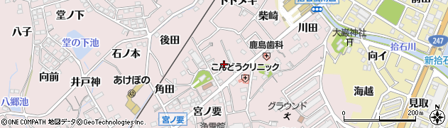 愛知県蒲郡市鹿島町深田周辺の地図