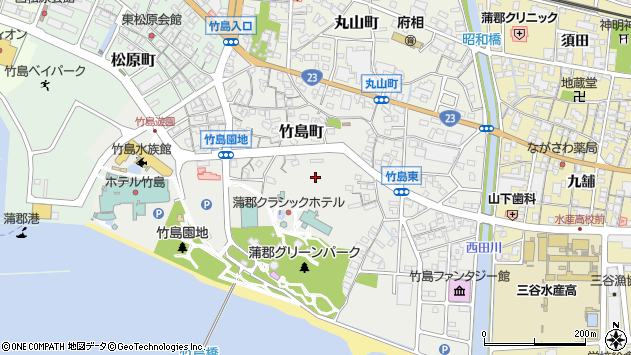 〒443-0031 愛知県蒲郡市竹島町の地図