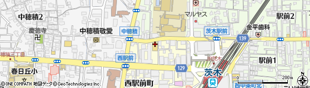 佐竹食品株式会社　茨木西駅前店周辺の地図