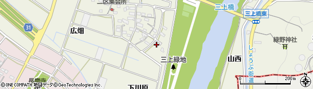 愛知県豊川市三上町下川原周辺の地図