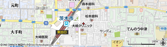 大阪府茨木市双葉町周辺の地図