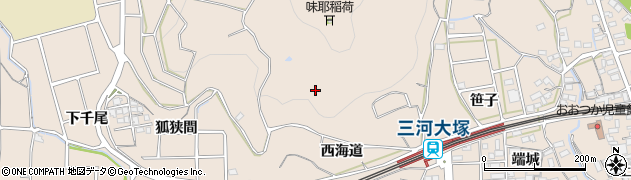 愛知県蒲郡市大塚町周辺の地図