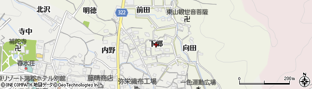 愛知県蒲郡市一色町（下郷）周辺の地図